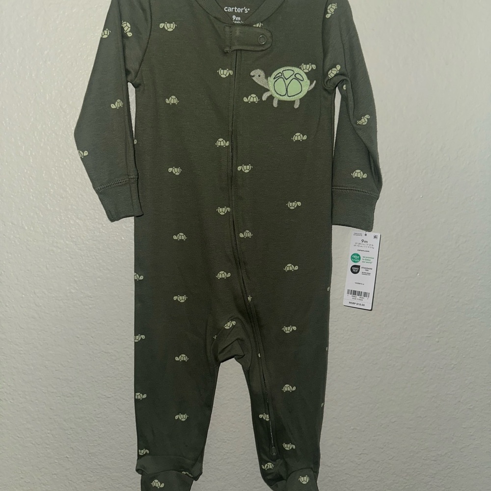 Carter's Green Turtle Print One Piece